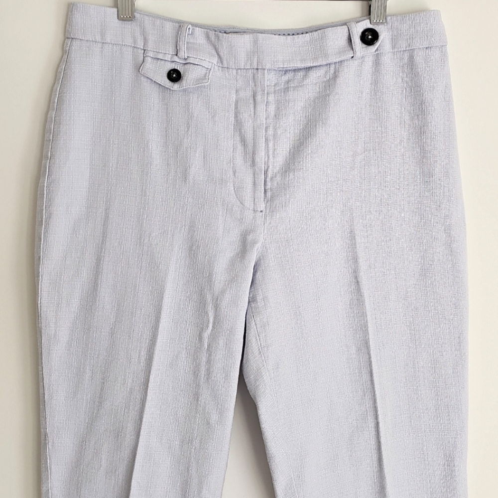 Anthropologie Light Blue Essential Slim Cotton Trouser Pants Size 10 - Picture 4 of 16